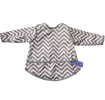 Waterproof Long Sleeved Bib With Pocket, For Infant And Toddler Smocks. (2 colors)